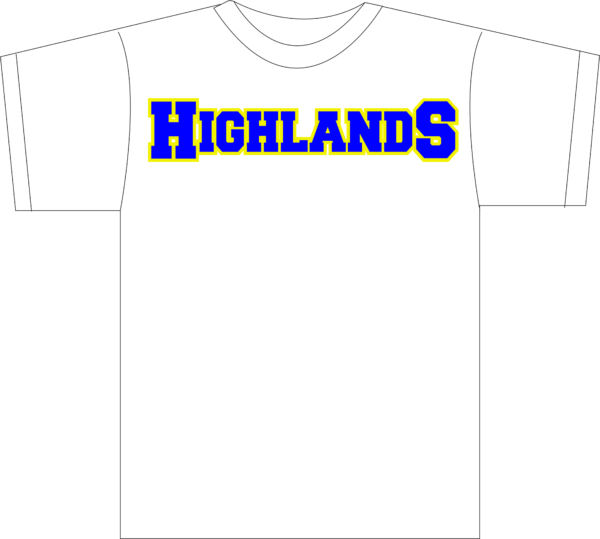 Highlands High School T-shirt White